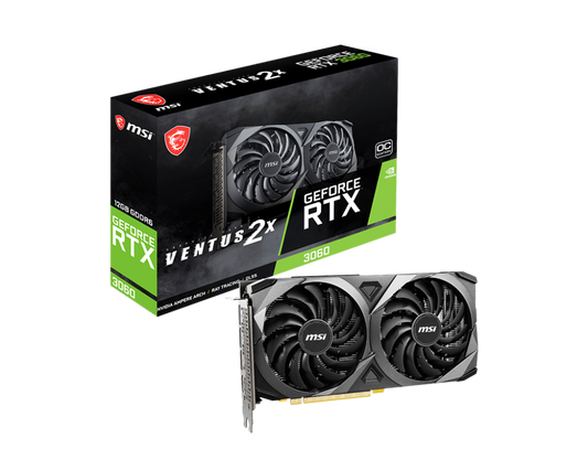 Placa de Video MSI RTX 3060 Ventus 2X OC 12GB GDDR6