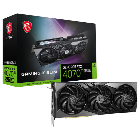 Placa de Video MSI RTX 4070Ti SUPER 16GB GDDR6X Gaming X SLIM