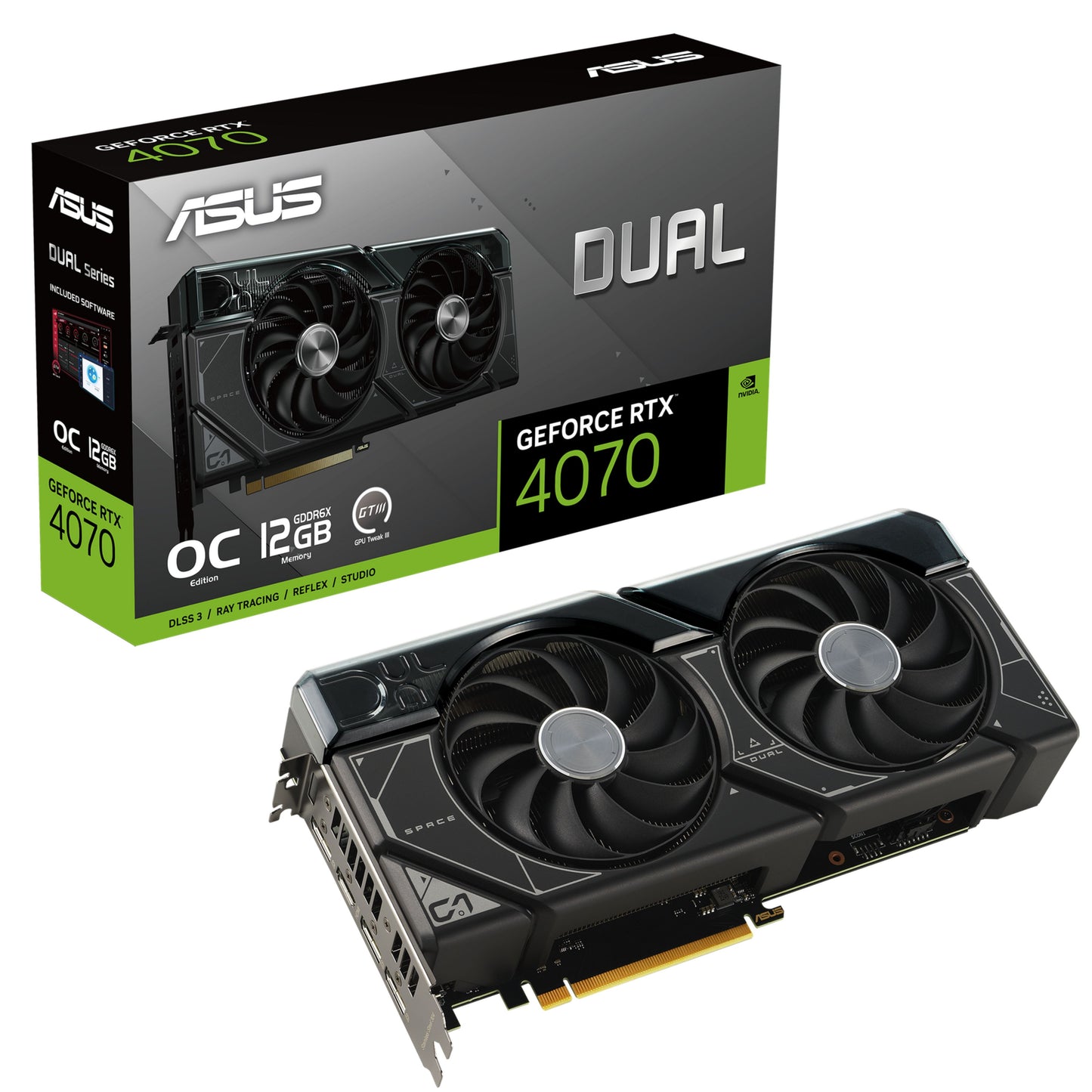 Placa de Video ASUS Dual RTX 4070 12GB GDDR6X OC Edition