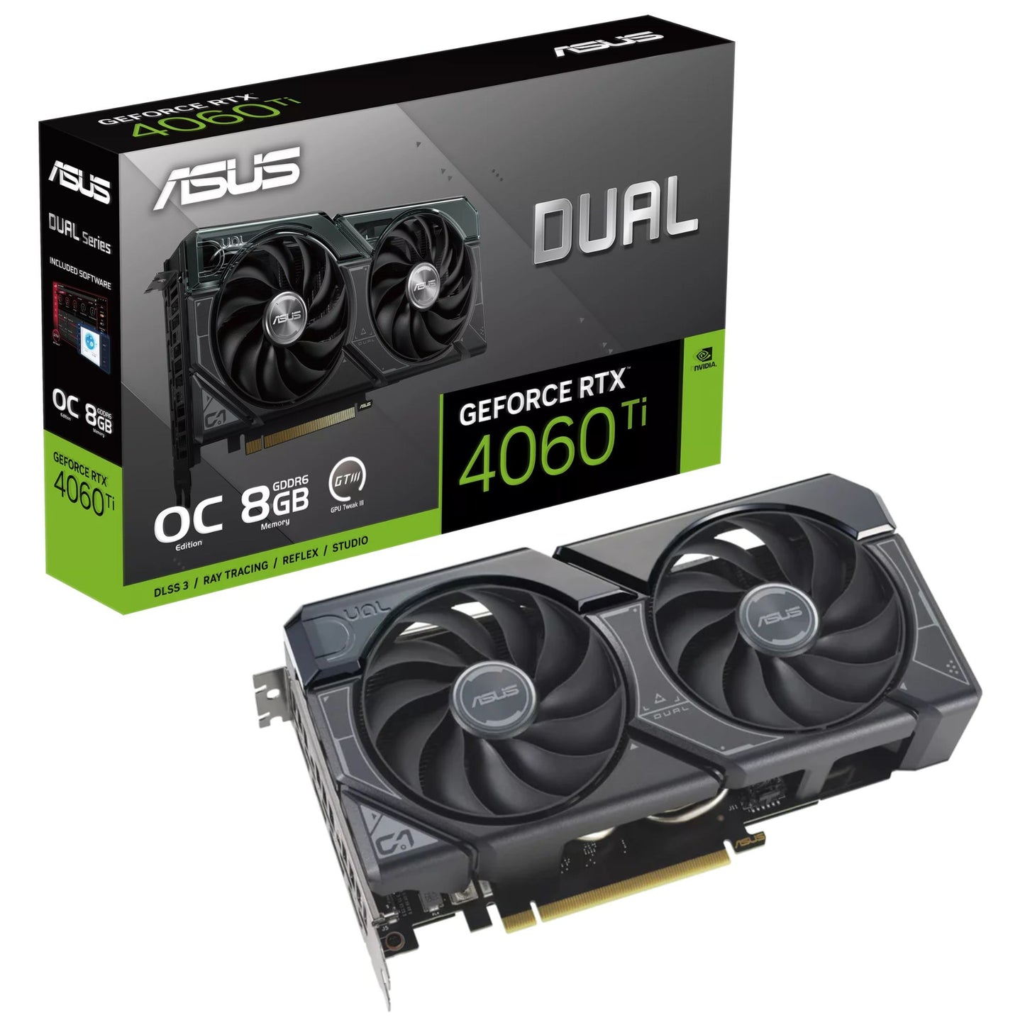 Placa de Video ASUS Dual RTX 4060Ti 8GB GDDR6 OC Edition