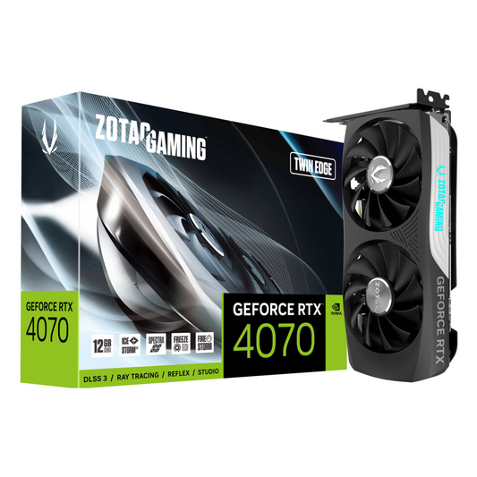 Placa de Video ZOTAC Gaming RTX 4070 12GB GDDR6X Twin Edge