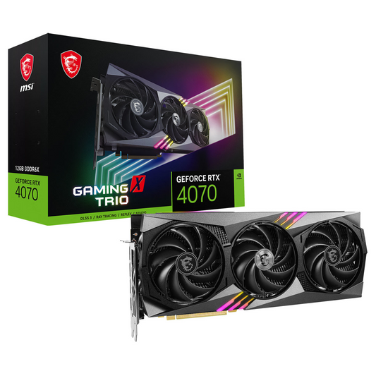 Placa de Video MSI RTX 4070 12GB GDDR6X Gaming X TRIO