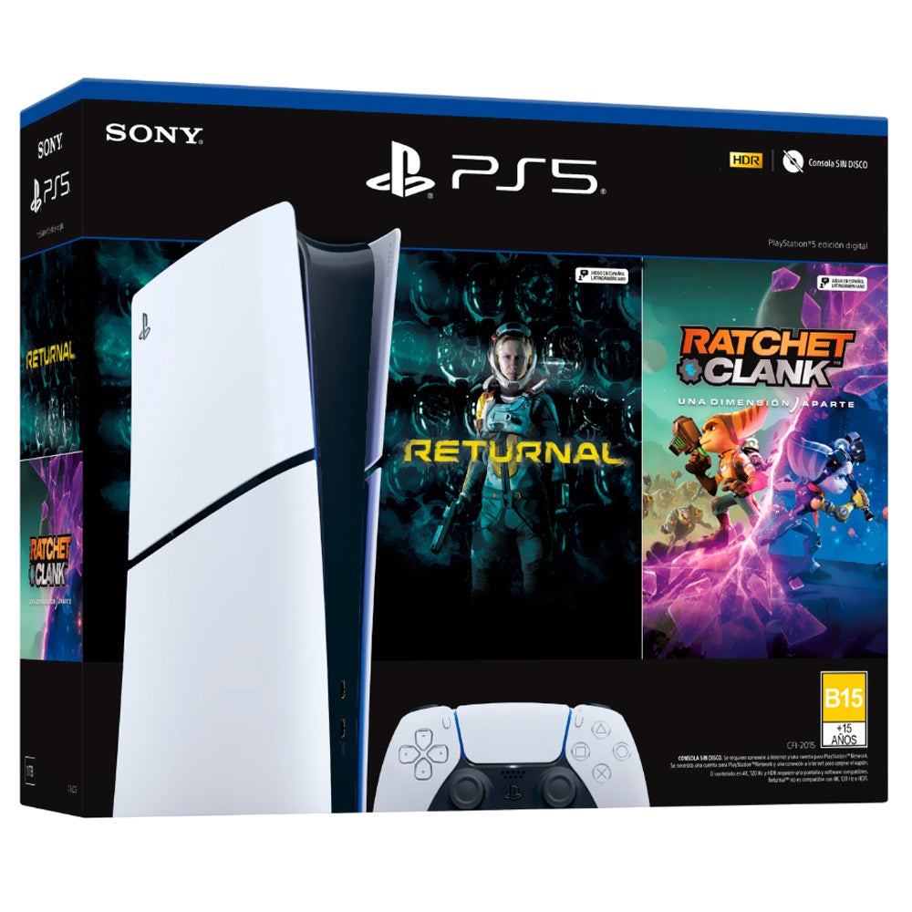 Consola Sony Playstation 5 Slim Digital 1 TB + Juegos Returnal + Ratchet & Clank