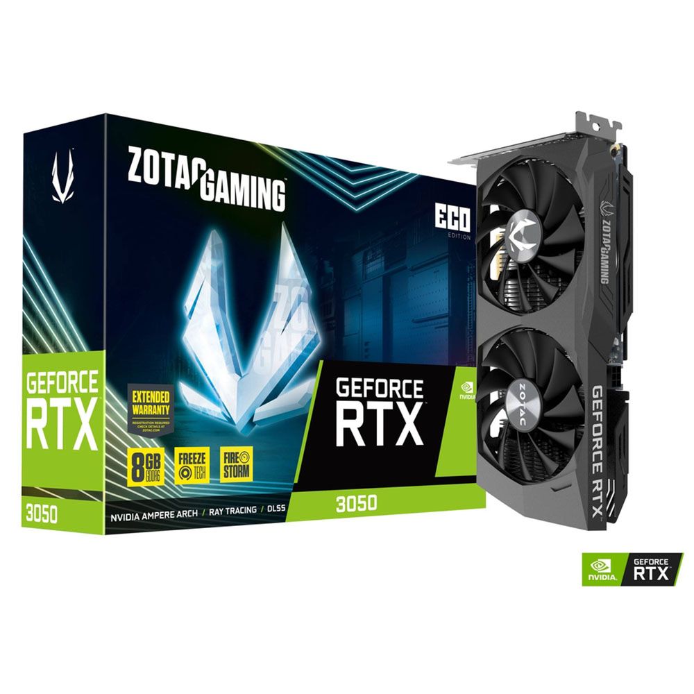 Placa de Video ZOTAC Gaming RTX 3050 8GB GDDR6 Eco Edition